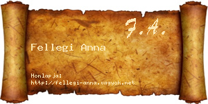 Fellegi Anna névjegykártya